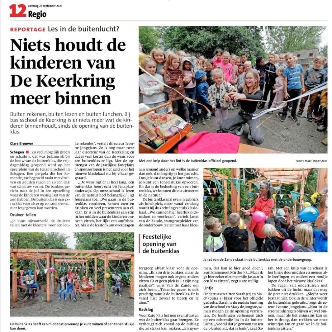 Mooi artikel in de krant! 